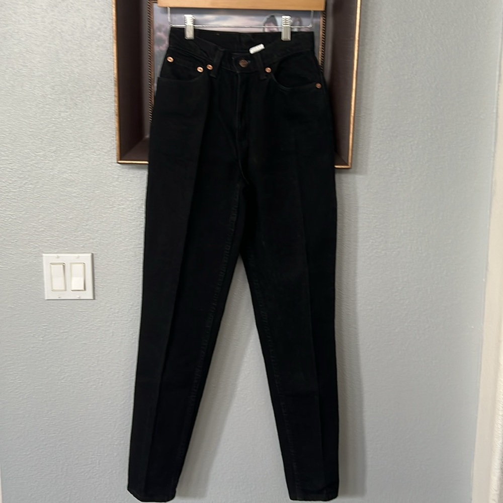 LEVI'S 512 90s Jeans USA Made High-Rise Slim-Fit Tapered Leg Black Juniors 5 M